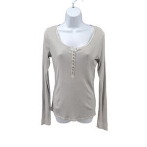 Guess Vintage Y2k women's long sleeve shirt Grey Size Large Elena Gilbert